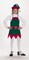 The Costume Center Green and Red Christmas Elf Apron and Hat – Child Size S/M